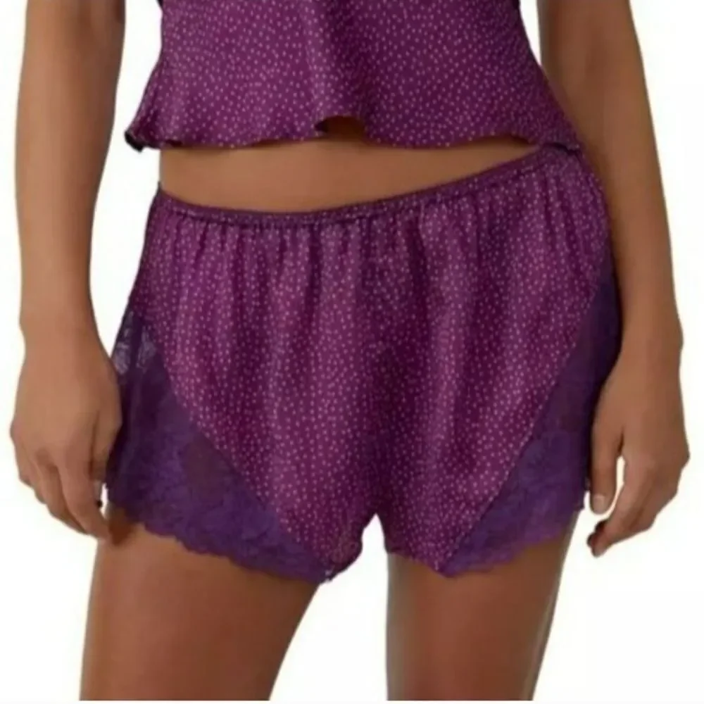 NWT Free People All Dressed Up Shorts Grape Combo